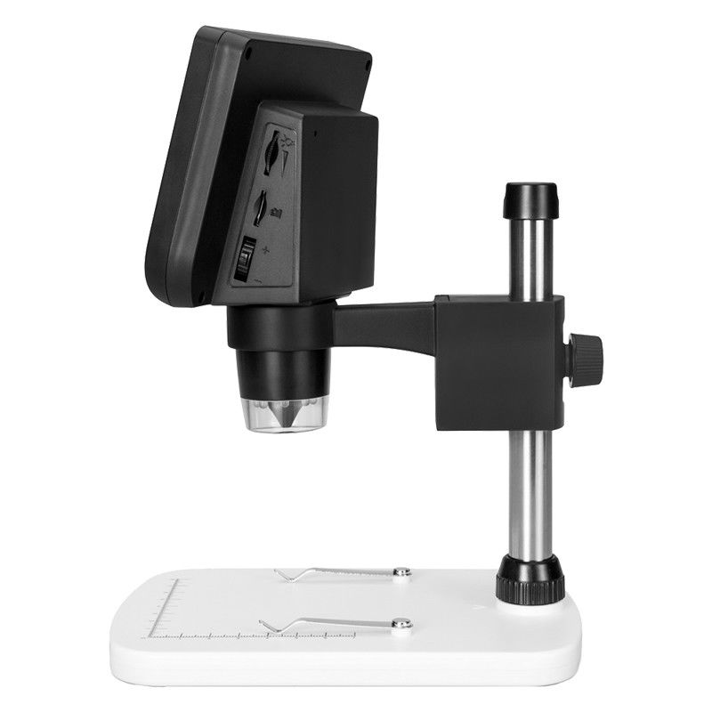 Brightness Adjustable Digital LCD Microscope DC 5V/1A Manual Focus 5mm To 80mm