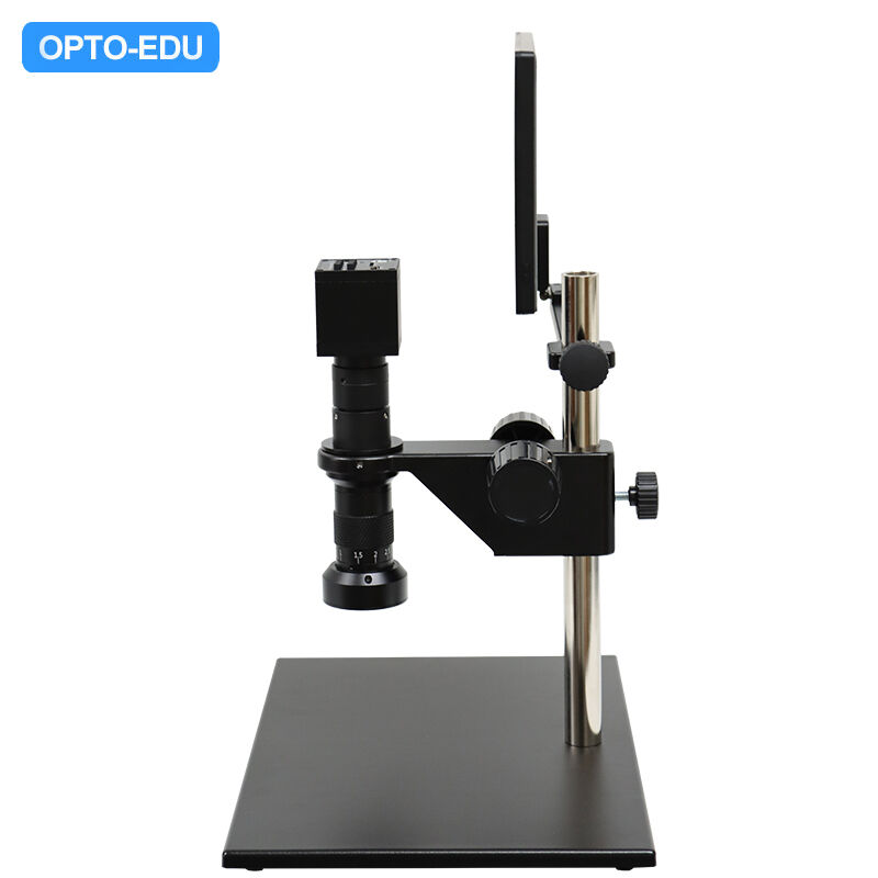 OPTO-EDU 11.6" LCD Monocular Zoom Video Stereo Microscope 0.7x-5.0x